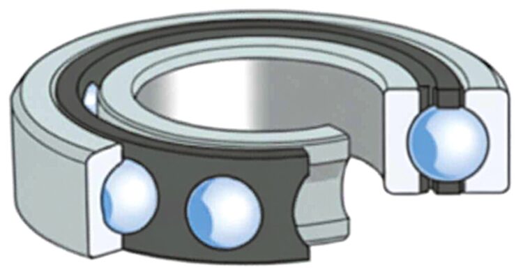 Radial bearing cross section